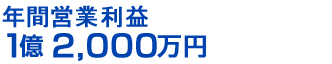 年間営業利益1億2000万円